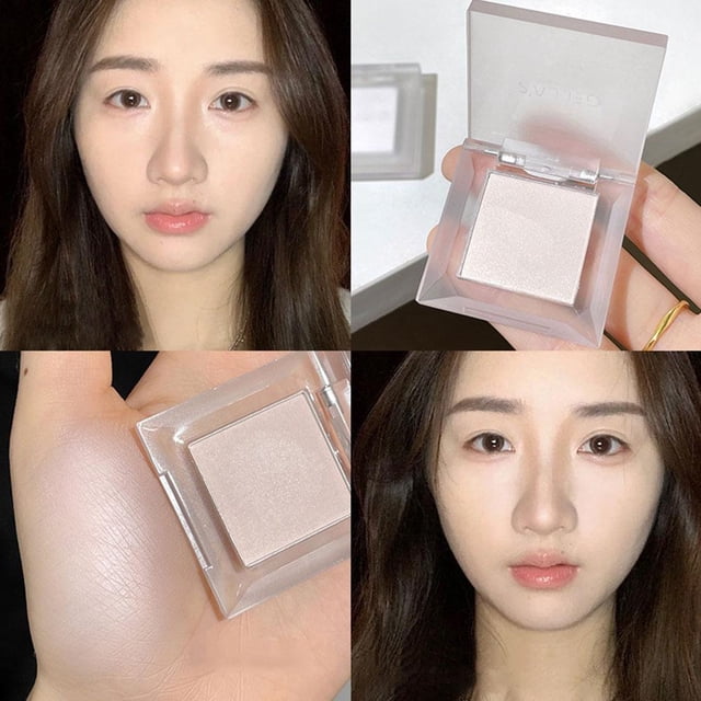 White Black Matte Highlight Palettes Bright Eye Shadow Lying Cosmetics Silkworm Makeup Powder