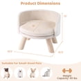 thumbnail image 3 of Costway Pet Bed Sofa Puppy Couch w/Removable & Washable Cushion Elevated Kitty for Small-Sized Dogs & Cats White, 3 of 10