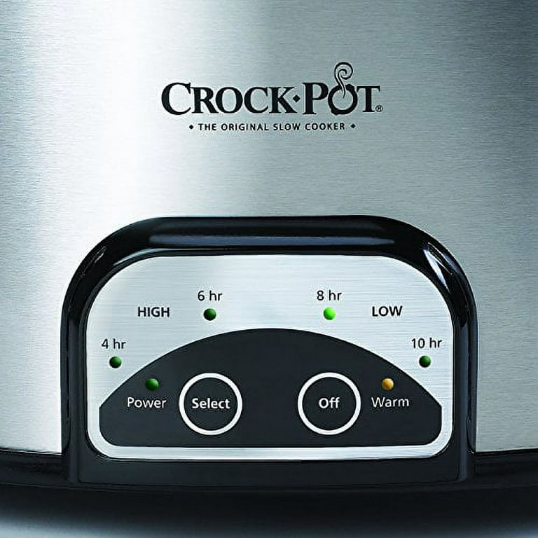 Crock-Pot SCCPVP600-S 6-Quart Slow Cooker, Brushed Stainless Steel 