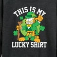 thumbnail image 3 of Garfield - This Is My Lucky Shirt - Women's Lightweight French Terry Long Sleeve Shirt, 3 of 5