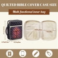 thumbnail image 7 of Pzuqiu Cross Rose Bible Cover Case for Women Book Carrying Case Scripture Book Cover Organizer Quilted Large Bible Cases Bag with Handle Perfect Gift for Girls, 7 of 7