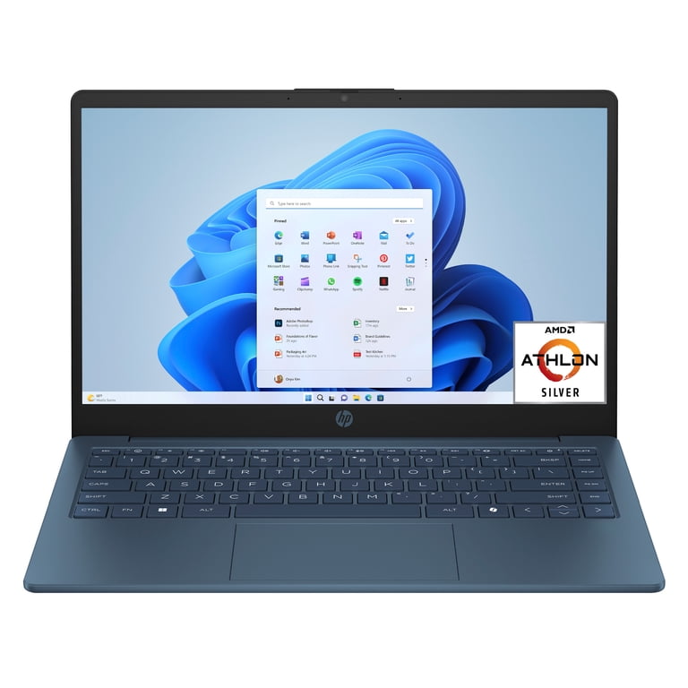 HP 14 inch HD Windows Laptop AMD Athlon Silver 7120U Processor 4GB