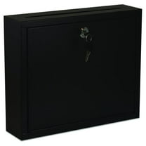 AdirOffice ALHI63103BLK Large Size Steel Multi-Purpose Secure Drop Box, 12 x 3 x 10 in., Black