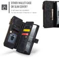 thumbnail image 3 of ShellTech For Samsung Galaxy Z Fold 7 PU Leather Wallet Case with Card Holder Kickstand Magnetic Zipper Pocket Lanyard Strap Wristlet,Leather Flip Case Shockproof Protective Cover,Black, 3 of 8