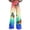 Colorful 1, variant on kaondbfi Women's Print Jeans Mid Waisted Wide Leg Baggy Flare Pants with Pockets Summer Jeans for Women