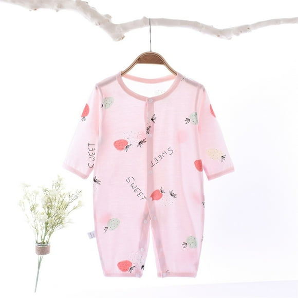Amzcrzy Children Polyester Top Children's Comfortable Jumpsuit Baby's Summer Long Sleeved Breathable Bag Fart Baby Girl Clothes Baby Girl Newborn Essentials Newborn Girl Clothes Baby Girl Onesies