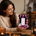 thumbnail image 4 of Halloween Wooden Photo Frame with Ghost and Donut Accents Creative Spooky Picture Frame Desktop Display Ornament for Holiday Memories Home Decor, 4 of 4