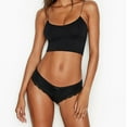 thumbnail image 2 of 3 Pack Womens Underwear Thong Bikini Lace Low-Rise Cheeky Panties,Black,2XL, 2 of 4