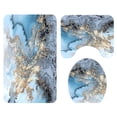 thumbnail image 6 of BSHAPPLUS® 16 Pcs Blue Gold Marble Shower Curtain Set with Non Slip Sponge Bath Mats,Waterproof Polyester Fluid Ink Shower Curtain with 12 Hooks,Luxury Bathroom Decor Set for Home Apartment Airbnb, 6 of 6