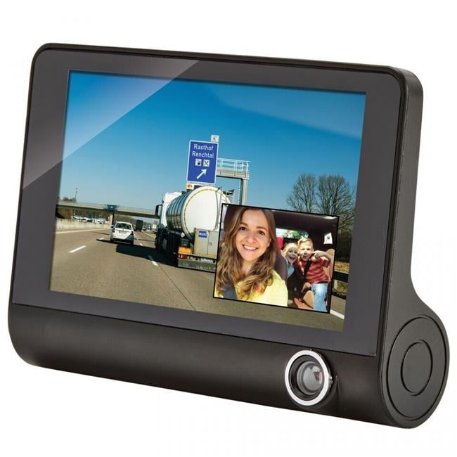 miLINK DBCK144 Triple Lens Dashboard & Backup Cameras with 4 Monitor