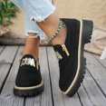 thumbnail image 3 of Dakaela Womens Loafer Shoes Platform Chunky Penny Loafers Lug Sole Slip on Work Office Business Casual Dress Shoes Black 6, 3 of 8