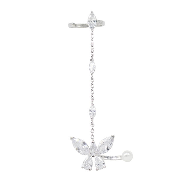 LYMAYTER Collier pour Femmes Collier pour Femmes - Multi - Couches, Perles Artificielles, Papillons à Franges