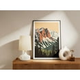 thumbnail image 2 of Pirin National Park Bulgaria Flat Illustration Poster Print Bulgarian Mountain Landscape Art Modern Minimalist Nature Wall Decor Travel - Poster Unframed, 2 of 3