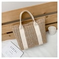 thumbnail image 1 of Women Straw Bags Summer Beach Large Tote Bag Handmade Woven Shoulder Crossbody Handbag Weaving Shoulder Bag Purse Straw Handbag, 1 of 5