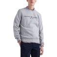 thumbnail image 2 of Tommy Hilfiger Mens Embroidered Logo Fleece Crewneck Sweatshirt Grey Heather XL, 2 of 2