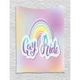 thumbnail image 1 of Pride Tapestry, Gay Pride Text As Clouds with Sweet Rainbow Colorful Pastel Tones Blurred Background, Wall Hanging for Bedroom Living Room Dorm Decor, 60W X 80L Inches, Multicolor, by Ambesonne, 1 of 2