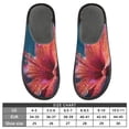 thumbnail image 5 of IAUYY Memory Foam House Slippers Suitable for Both Men and Women. Comfortable, Anti-Slip Plush Flat-Bottomed Slippers The Best Holiday Gift Bright Red Hibiscus Flowers, 5 of 9