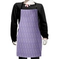 thumbnail image 1 of Abstract Kids Apron, Love Design of Marine Ropes Tied Vertically Hanging in Shape of Hearts, Boys Girls Apron Bib with Adjustable Ties for Cooking Baking Painting, Lavender Grey Yellow, by Ambesonne, 1 of 2