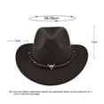 thumbnail image 2 of Meihuid Women and Men's Retro Vintage Jazz Adult Bull Hat, 2 of 6