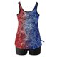 thumbnail image 2 of Trajes de baño Amzcrzy Tankini para mujer, trajes de baño, trajes de baño de dos piezas, bikini para mujer con estampado conservador y espalda con tiras, traje de baño multicolor, M, 2 of 5