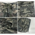 thumbnail image 4 of Camo Pants Women High Waisted Wide Leg Casual Camoflage Cargo Pants Baggy Elastic Waist Straight Jeans Trousers, 4 of 5