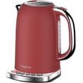 thumbnail image 1 of LONGDEEM Electric Kettle with Temp Control, 5 Presets & Keep Warm, 1.7L/1500W Stainless Steel, Red, 1 of 8