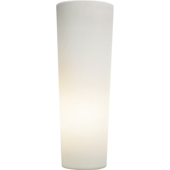 Elegant Marina Table Lamp by Rico Espinet – Frosted White Cased Glass, Medium E26 Socket, Full Range Dimmer – 22-Inch Torchiere Lighting for Home Décor