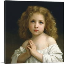 ARTCANVAS Litter Girl Canvas Art Print by William-Adolphe Bouguereau - Size: 18" x 18" (0.75" Deep)
