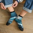 thumbnail image 3 of Rocae Ice Blue Ocean Cute Dolphin A for Premium Adult Socks,Comfortable, Breathable, and Durable Socks, Perfect for Everyday Wear, 3 of 7