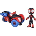 thumbnail image 1 of Figura de acción + vehículo Marvel Miles Morales Spider-Man, 1 of 9