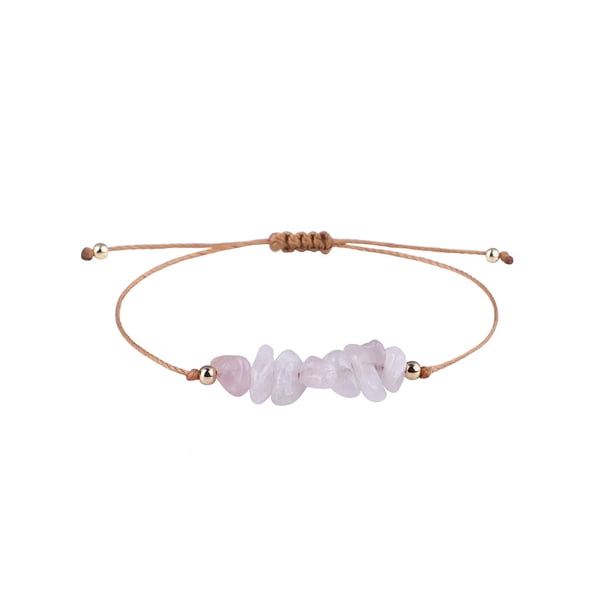Guardurnaity de cristales irregulares, brazalete de piedra, regalo ajustable, cadena de moda, pulsera, joyería trenzada, amuleto Ropa, zapatos y accesorios Miscelánea Cuarzo rosa Guardurnaity AP017067-02