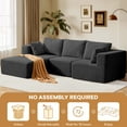 thumbnail image 4 of SERWALL 107" Modular Sectional Sofa, L Shaped Cloud Sectional Couch, Boneless Convertible Sofa for Living Room, Grey, 4 of 7