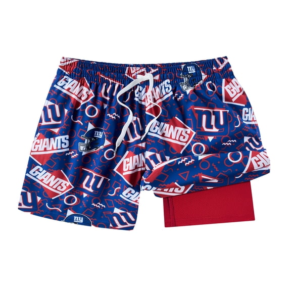 Men's Chubbies Blue New York Giants Game Day Fit Classic Lined Swim Trunks