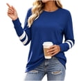 thumbnail image 5 of Miqool Shirts for Women Crew Neck Long Sleeve Pullover Casual Basic Tees Trendy Athletic Sports Tops, 5 of 8