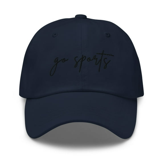 Go Sports Embroidered Dad Hat (Navy)