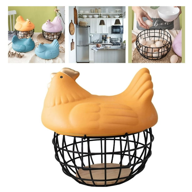 Contenedor de Almacenamiento de Huevos Perfecl Estilo de Granja Naranja