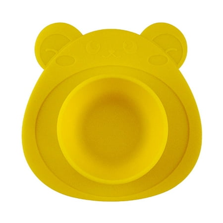 

Egebert Baby Silicone Non-slip Dishes Plate Sucker Bowl Kids Cute Bear Shape