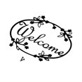 thumbnail image 4 of 12" American Made Iron Outdoor Welcome Sign - Floral Design, 4 of 4