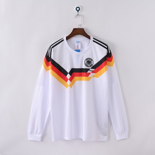 1990 Germany Home Long Sleeve Football Classic Jersey
