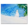 thumbnail image 3 of Designart Christmas Winter Rabbit Traditional Canvas Wall Art, 3 of 4