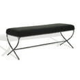 thumbnail image 5 of SAFAVIEH Couture Janeen Solid Boucle Modern Bench with Metal Frame, Black, 5 of 11