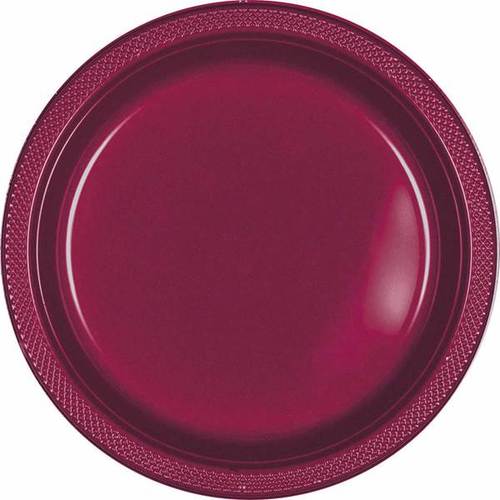 BURGUNDY 10 1/4" PLASTIC PLATES