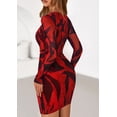 thumbnail image 3 of Vestido PRETTYGARDEN 2025 Tie-Dye de Manga Larga Mini XS, 3 of 8
