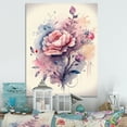 thumbnail image 2 of Designart Pink And Purple Rose Design Canvas Wall Art, 2 of 5