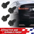 thumbnail image 2 of SHAR License Plate Screws - Black, 8 Pack Fasteners - for Front and Rear License Plates and License Plate Frames or Covers on Cars, Trucks, SUVs - Rust-Proof Self-Tapping Mounting Bolts, 2 of 5
