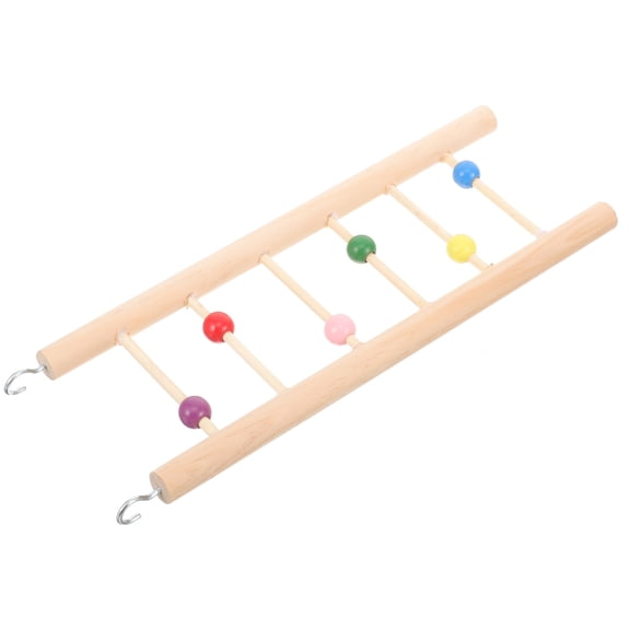 UPOUART Pet Climbing Ladder for Parrots and Parakeets in Beige Color 1Pcs 25x9.1cm