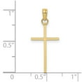 thumbnail image 2 of 10k Gold 3-d Stick Religious Faith Cross High Polish 26.5x11mm Wide Pendant Necklace for Women, 2 of 2