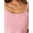thumbnail image 4 of DARING DIVA Women's Soft Round Neck Spaghetti Strap Pajama Set M Pink, 4 of 6
