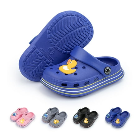 

HsdsBebe Toddler Boys Girls Garden Clogs Cartoon Slides Shoes Slip On Slipper Water Sandals For Little Kids