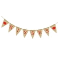 thumbnail image 1 of Banderín de arpillera Yuyangstore Besos Con Labio Arpillera Vintage Triángulo Bandera Yute Garland Decoración Del Partido, 1 of 5